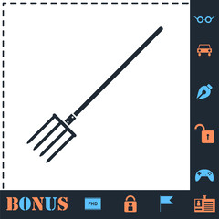 Pitchfork icon flat