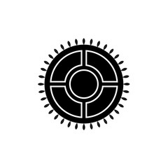 Rounded target logo icon vector