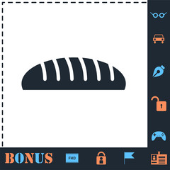 Bread icon flat