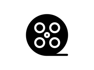 film glyph vector icon