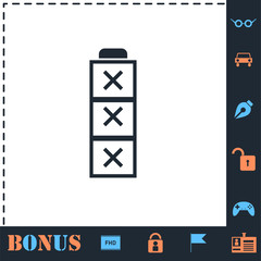 Obraz premium Battery empty icon flat
