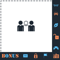 Obraz premium Group people icon flat