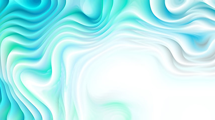 Fototapeta na wymiar Abstract Turquoise and White Curvature Ripple Background