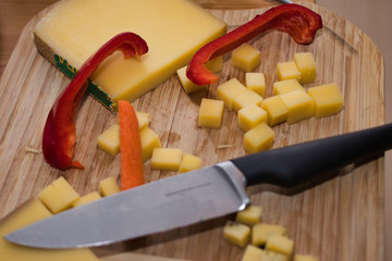 Cheeseboard in the evening