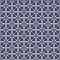 Fototapeta premium Abstract floral seamless pattern for tile. Elegance vector background on dark blue background