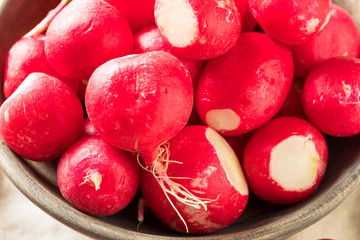 Raw Red Organic Radishes