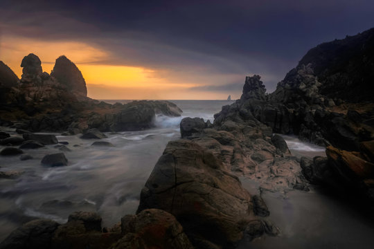 Panyangan beach at sunset, Jember, East Java, Indonesia