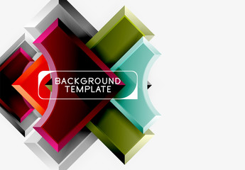 Geometrical 3d shapes background