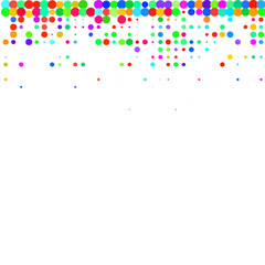 Bright colorful  confetti on a white background     