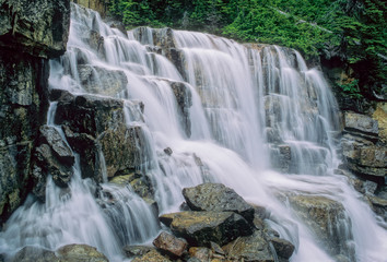 Giant Steps Waterfalls in Paradise Valley, Banff National Park, Alberta, Canada