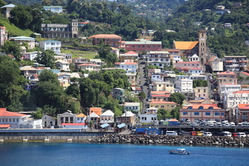 Fototapeta na wymiar Grenada houses