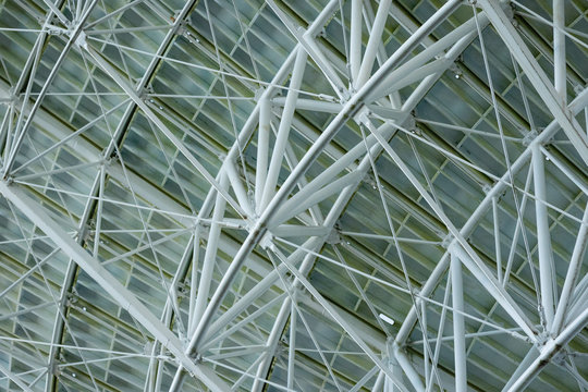 Huge white radio satellite dish close up shot