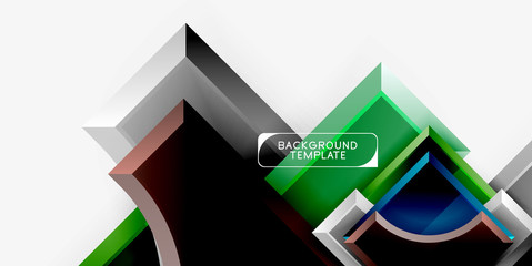 Geometrical 3d shapes background