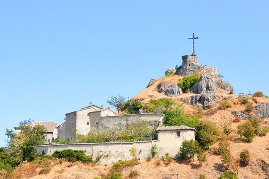 View of castle of Billi (castello di Billi) in Pennabilli, small comune, located about 140 kilometres (87 mi) southeast of Bologna and about 45 kilometres (28 mi) south of Rimini.
