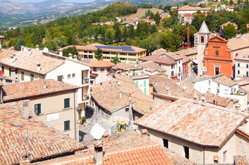 Beautiful view of Pennabilli, small comune, located about 140 kilometres (87 mi) southeast of...