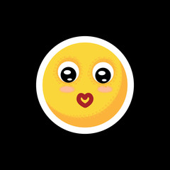 Smiley.Face with emotions. Icon.  illustration.