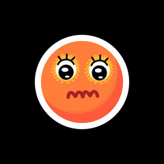 Smiley.Face with emotions. Icon.  illustration.