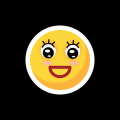 Smiley.Face with emotions. Icon.  illustration.