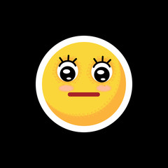 Smiley.Face with emotions. Icon.  illustration.