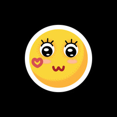 Smiley.Face with emotions. Icon.  illustration.