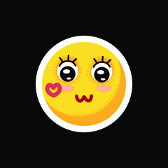 Smiley.Face with emotions. Icon. On separate layers. Vector illustration.