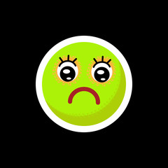 Smiley.Face with emotions. Icon.  illustration.