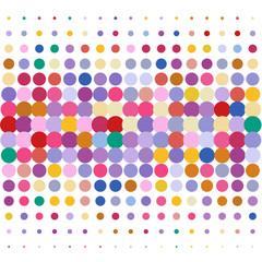 Multicolored circles on a white background  