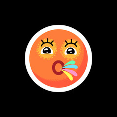 Smiley.Face with emotions. Icon.  illustration.