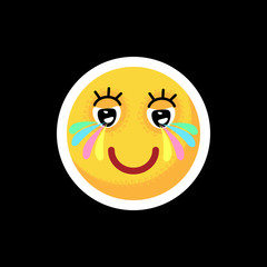 Smiley.Face with emotions. Icon.  illustration.