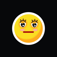 Smiley.Face with emotions. Icon. On separate layers. Vector illustration.