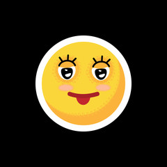 Smiley.Face with emotions. Icon.  illustration.