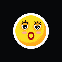 Smiley.Face with emotions. Icon. On separate layers. Vector illustration.