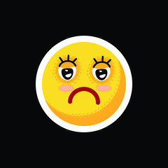 Smiley.Face with emotions. Icon. On separate layers. Vector illustration.