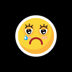 Smiley.Face with emotions. Icon.  illustration.