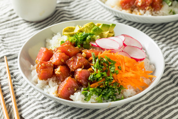 Homemade Ahi Tuna Poke Bowl