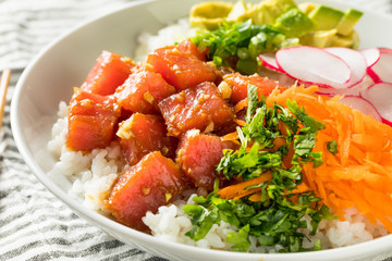 Homemade Ahi Tuna Poke Bowl