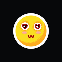 Smiley.Face with emotions. Icon. On separate layers. Vector illustration.