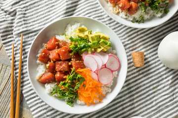 Homemade Ahi Tuna Poke Bowl