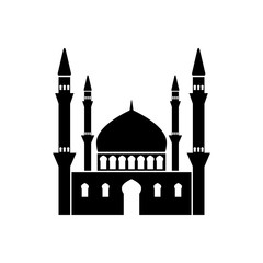 Mosque vector icon on white background