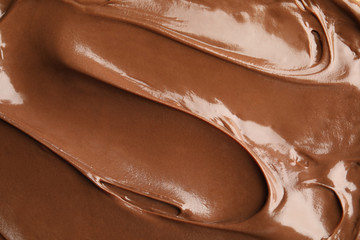 Sweet tasty chocolate cream as background, closeup