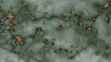 illillustration of abstract green marble with gold veins