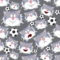 Football Cat Pattern