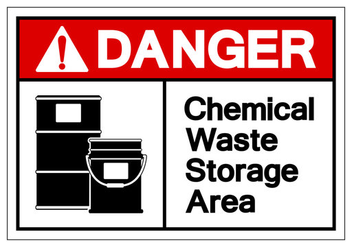 Danger Chemical Waste Storage Area Symbol Sign , Vector Illustration, Isolate On White Background Label. EPS10