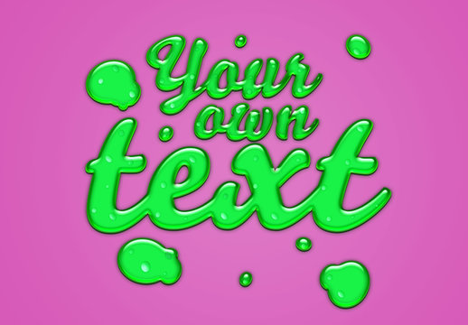 Green Slime Text Effect