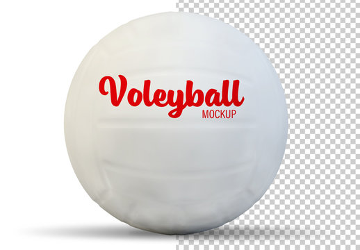 Volleyball Isolated on White Mockup