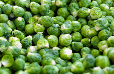 brussels sprouts in the farmer's market