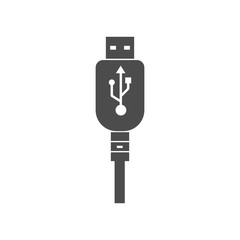 Usb Icon isolated on white background. Vector illustration.