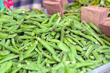 English peas at farmer's market