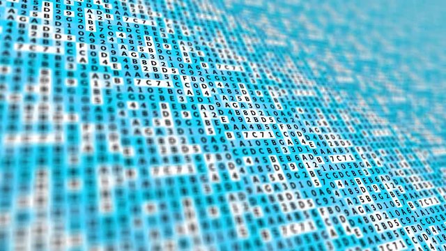 loop white blue big data digital code futuristic information technology computer generated seamless loop animation tracking shot