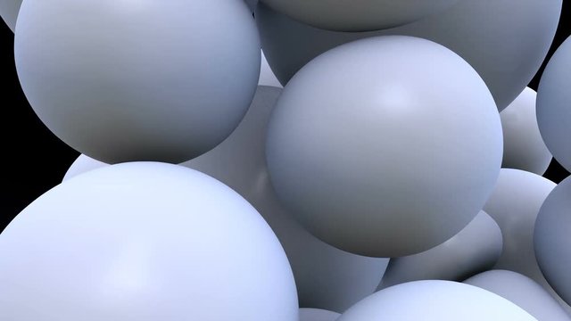 White balloon floating in motion